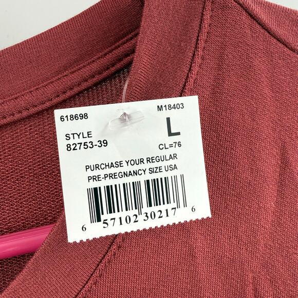 A Pea in the Pod Nursing Top Women’s Large NWT maternity short sleeve Stretch - Picture 4 of 10